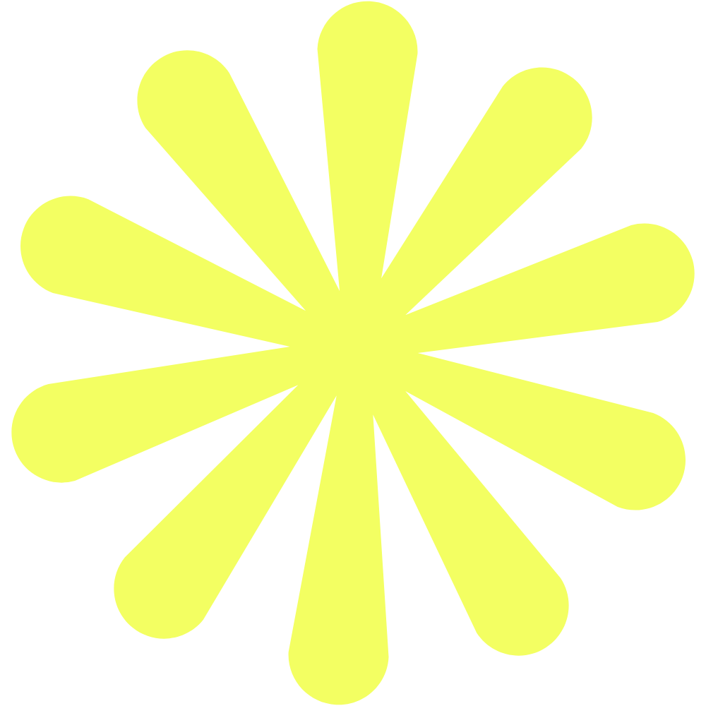 decorative yellow flower shape